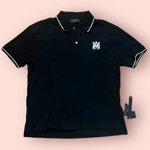 Amiri MA Core Logo Men’s Polo Shirt (Black)